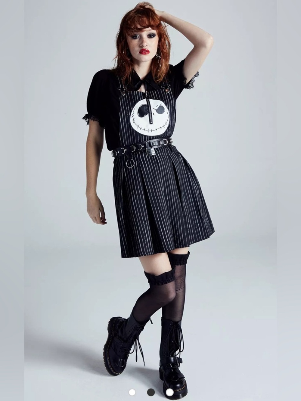 Her Universe The Nightmare Before Christmas Jack Pinstripe Skirtall XS